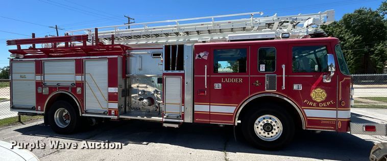 image for item EG0389 2000 Pierce Telesquirt 65 Aerial Ladder ladder fire truck