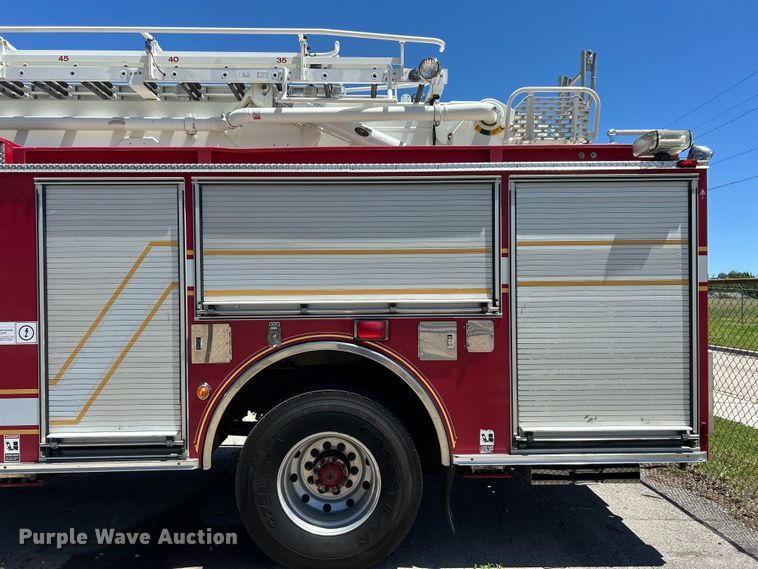 image for item EG0389 2000 Pierce Telesquirt 65 Aerial Ladder ladder fire truck