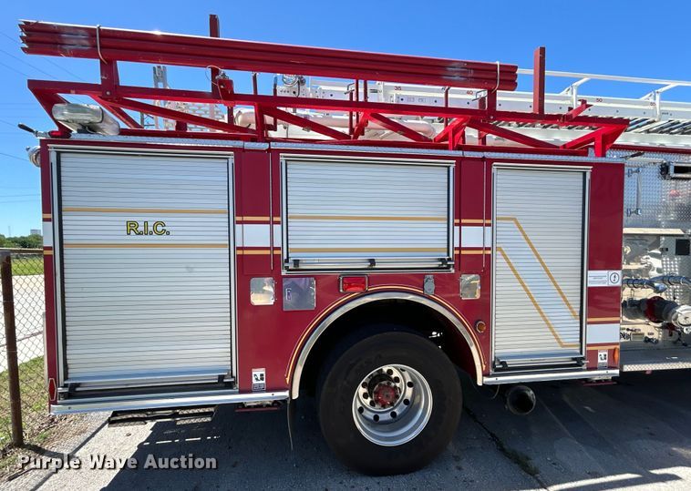 image for item EG0389 2000 Pierce Telesquirt 65 Aerial Ladder ladder fire truck
