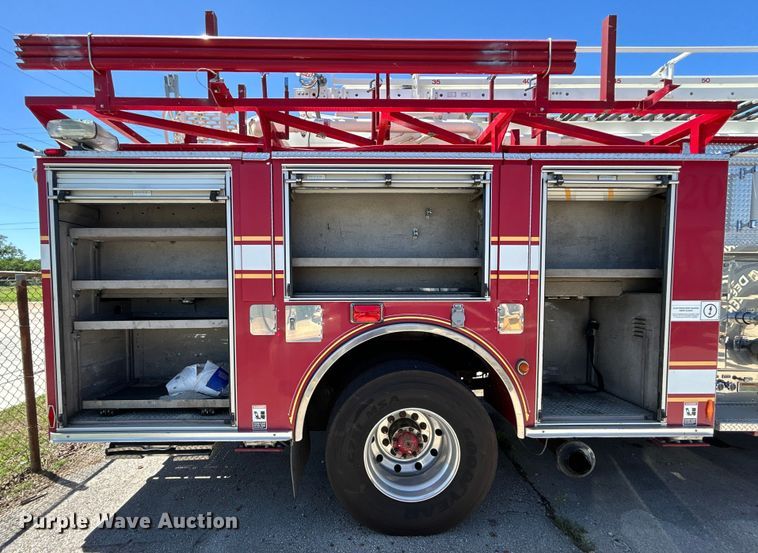 image for item EG0389 2000 Pierce Telesquirt 65 Aerial Ladder ladder fire truck