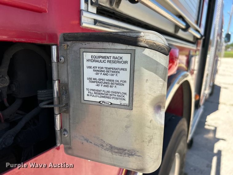 image for item EG0389 2000 Pierce Telesquirt 65 Aerial Ladder ladder fire truck