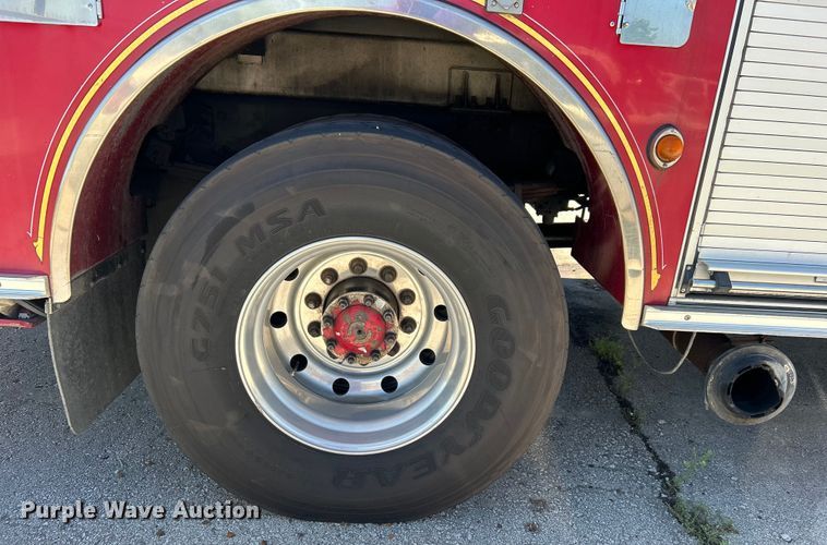 image for item EG0389 2000 Pierce Telesquirt 65 Aerial Ladder ladder fire truck