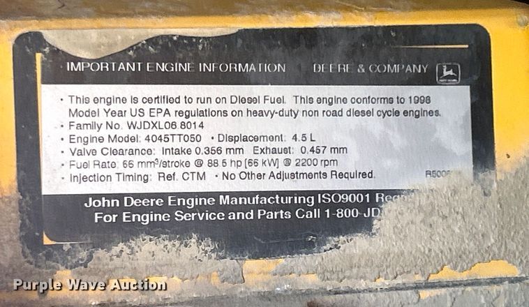 image for item EG0391 1998 John Deere 310SE backhoe