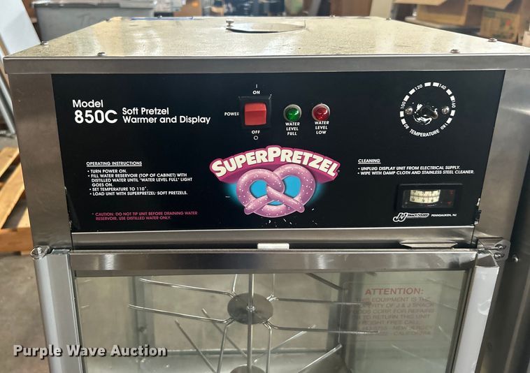 image for item EG0426 (2) J&J Super Pretzel 825 pretzel warmer