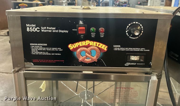 image for item EG0427 (2) - J&J Super Pretzel 825 pretzel warmer