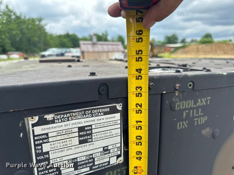 image for item EH6789 1998 Fermont Division MEP-805A generator