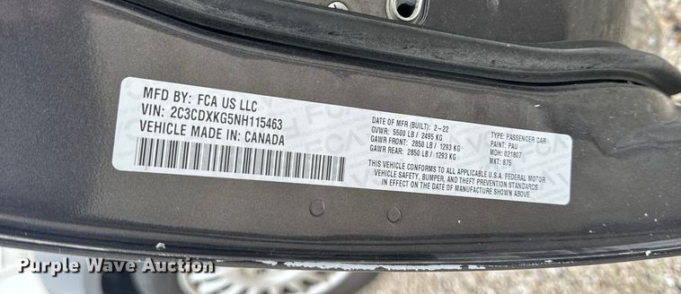 image for item EH6794 2022 Dodge Charger Police 