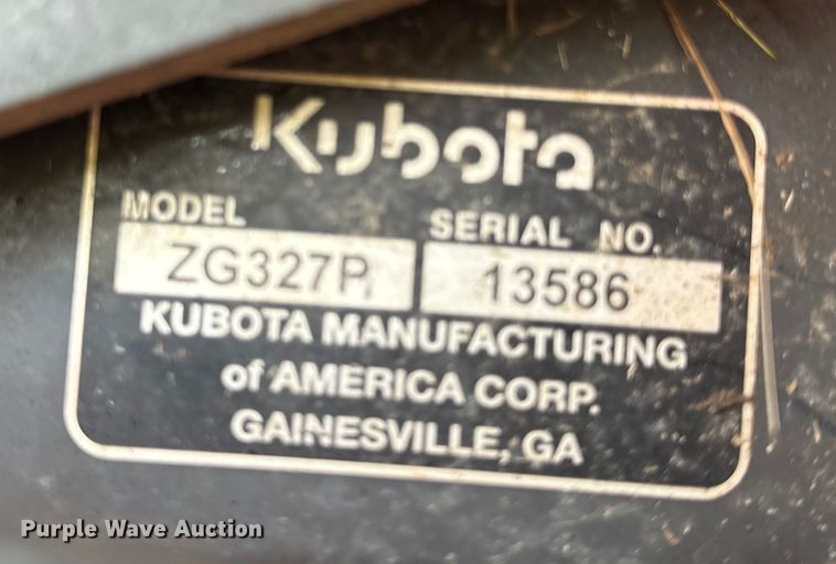 image for item EH6798 Kubota ZG327P ZTR lawn mower