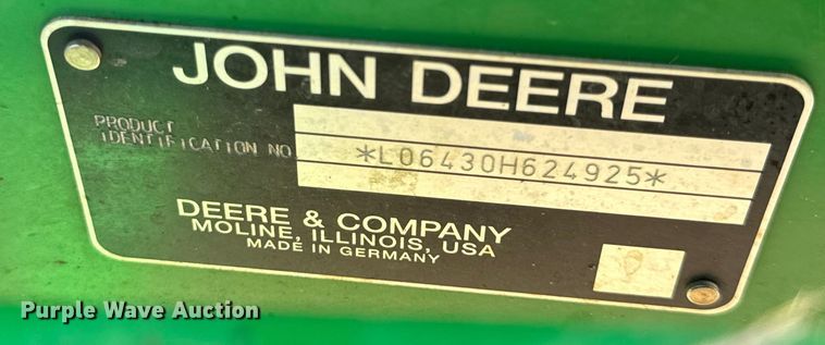 image for item EH6812 2010 John Deere 6430 Premium MFWD tractor