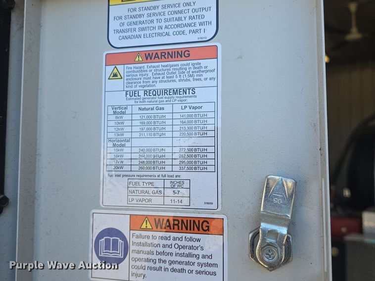 image for item EK5880 Milbank  generator