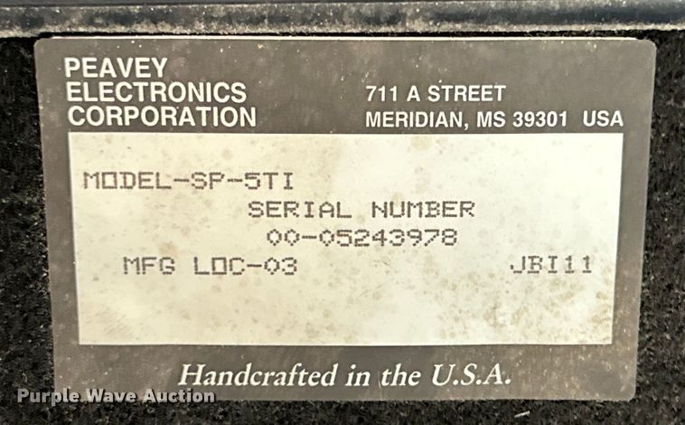 image for item JT9054 (4) Peavey SP-5Ti speakers