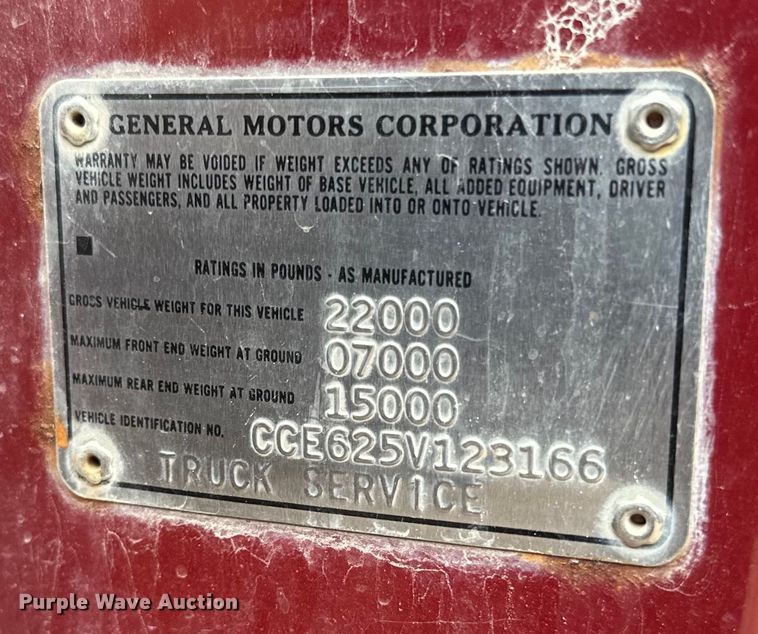 image for item LR9346 1975 Chevrolet  C60 dump truck