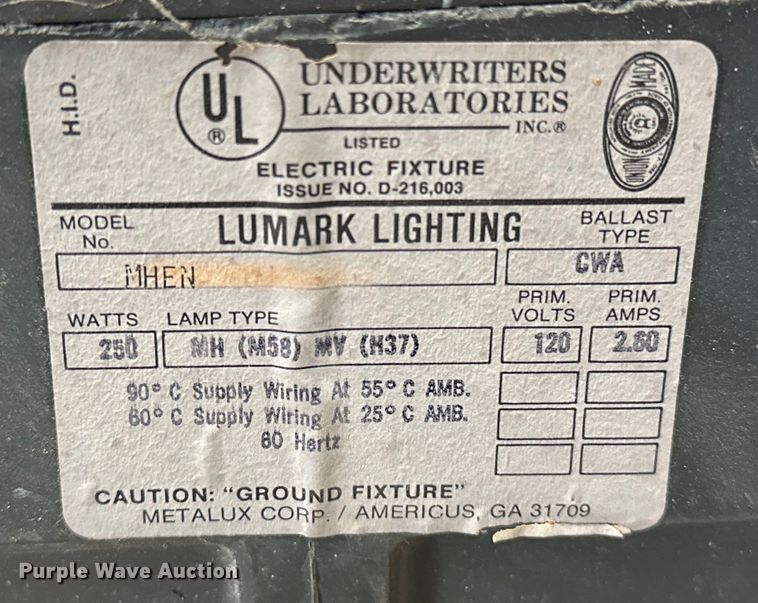 image for item NR9889 (17) UL MHEN lights