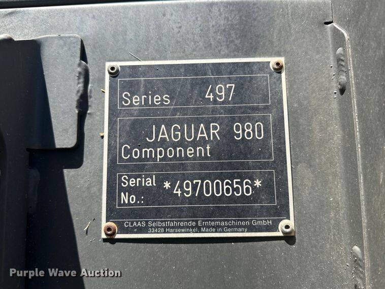 image for item DK6609 2015 Claas Jaguar 980 forage harvester