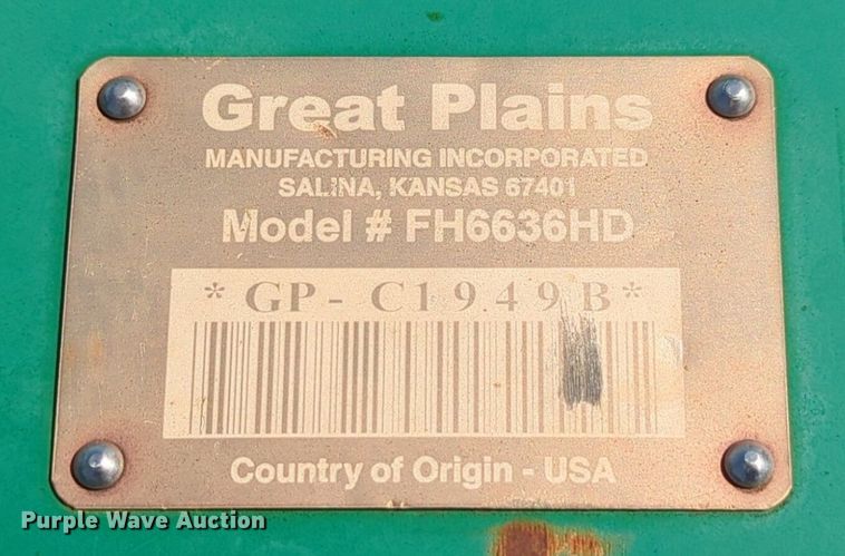 image for item DN3840 2016 Great Plains FH6636HD spike tooth harrow