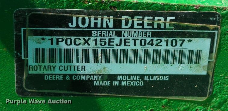 image for item DN3841 John Deere CX15 batwing rotary mower