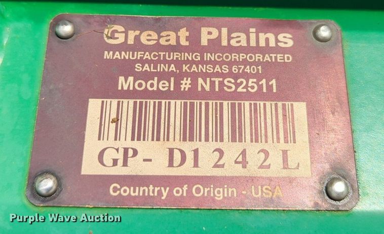 image for item DN3846 2018 Great Plains NTS2511 no-till seeder