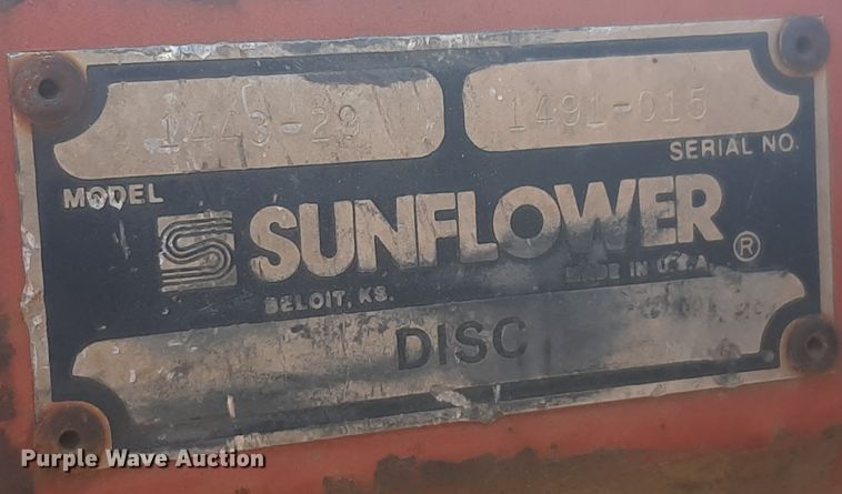 image for item DQ7103 Sunflower 1443-29 double off-set disk