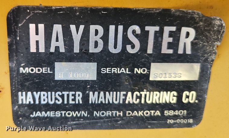 image for item EI3850 Haybuster H1000 bale processor
