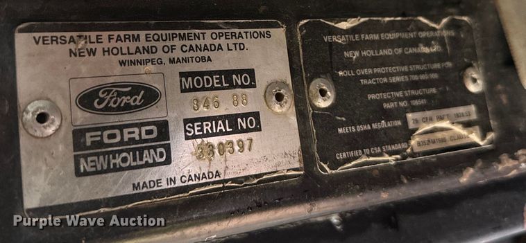 image for item EJ2805 1988 Versatile 846 4WD tractor