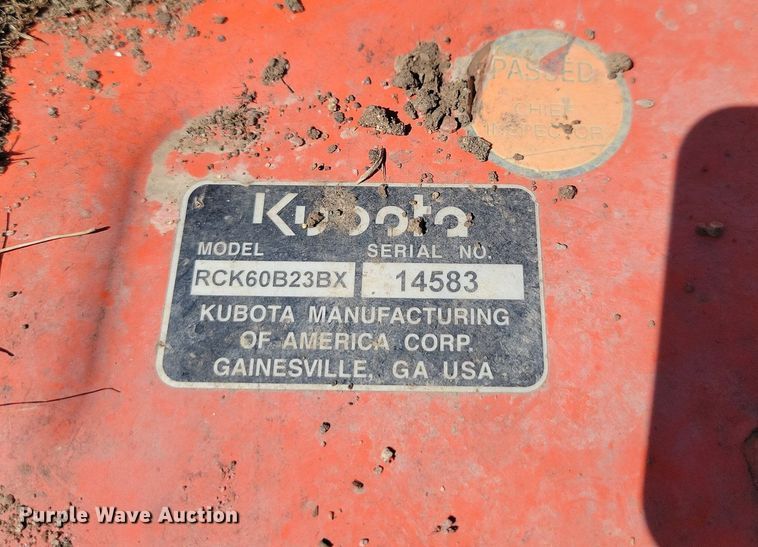 image for item NZ9862 Kubota RK60B23BX 60
