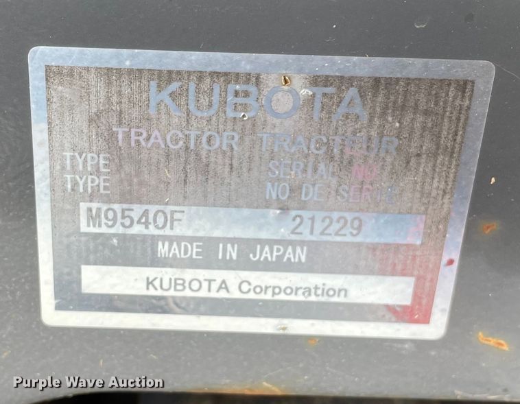 image for item OG9959 Kubota M9540 tractor