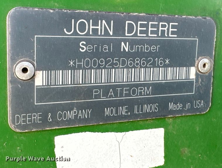 image for item OI9119 John Deere 925D flex draper head