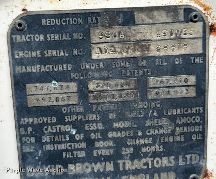 image for item OI9158 1966 David Brown 990A tractor