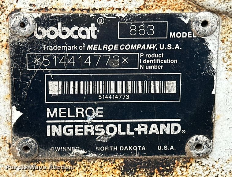 image for item OI9187 1997 Bobcat 863 skid steer loader