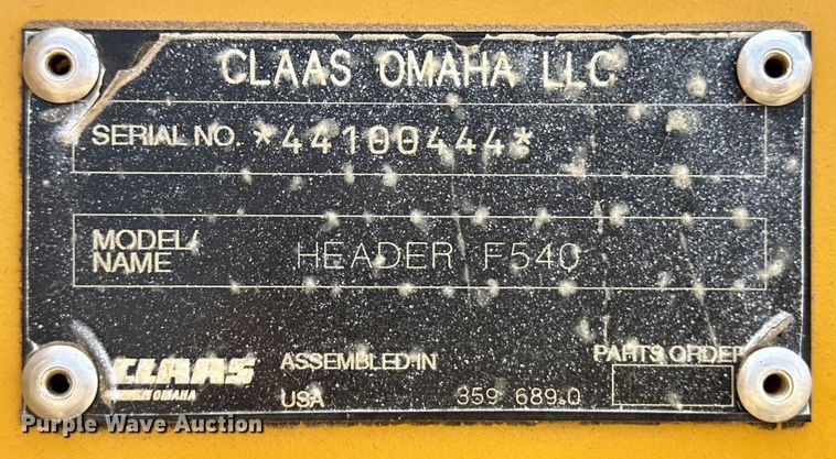 image for item OI9189 Claas Lexion F540 flex head