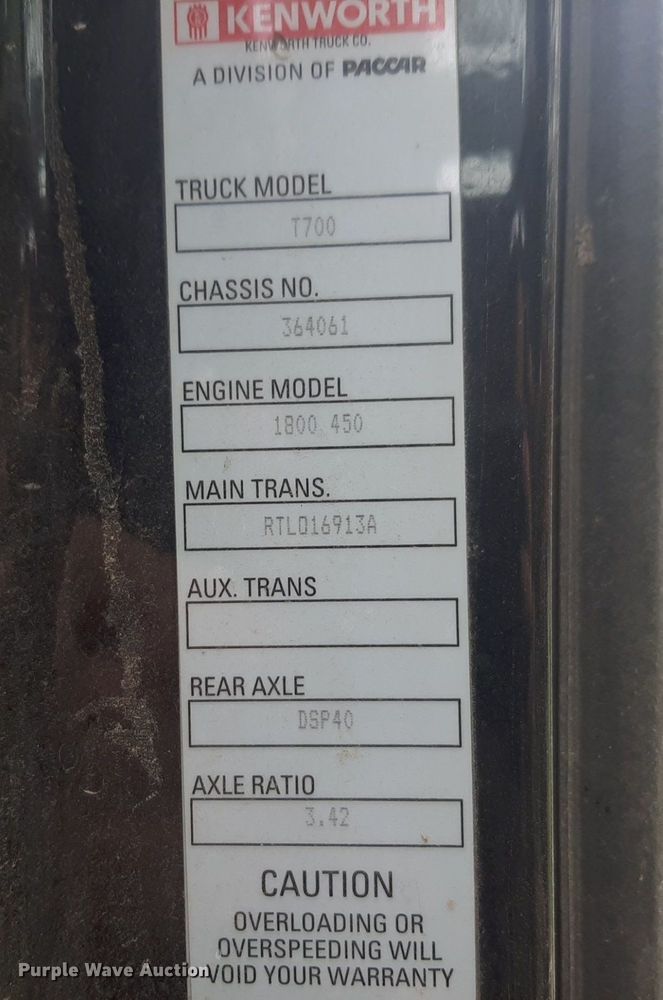 image for item DQ7068 2013 Kenworth T700 semi truck