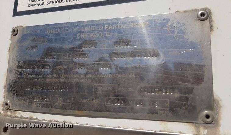 image for item DQ7079 2005 Great Dane dry van trailer