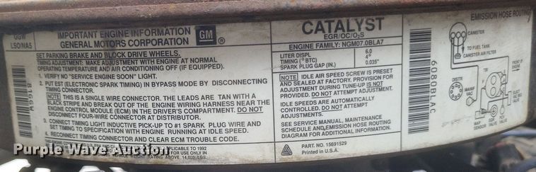 image for item DR4780 1992 Chevrolet  Kodiak  shingle conveyor truck