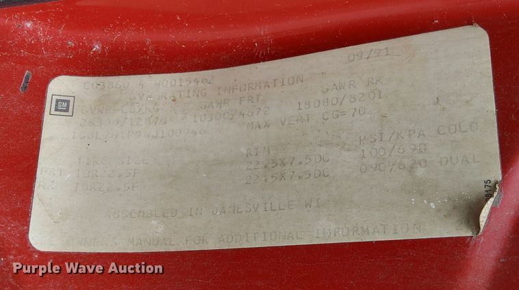 image for item DR4780 1992 Chevrolet  Kodiak  shingle conveyor truck