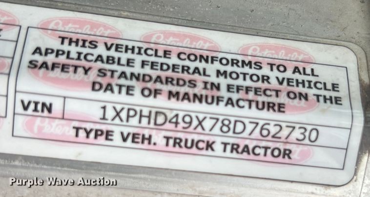 image for item DS3013 2008 Peterbilt  386 semi truck