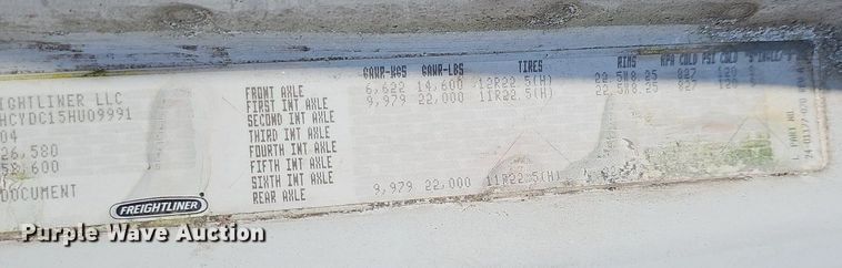 image for item EJ5413 2005 Freightliner  Business Class M2 refuse truck