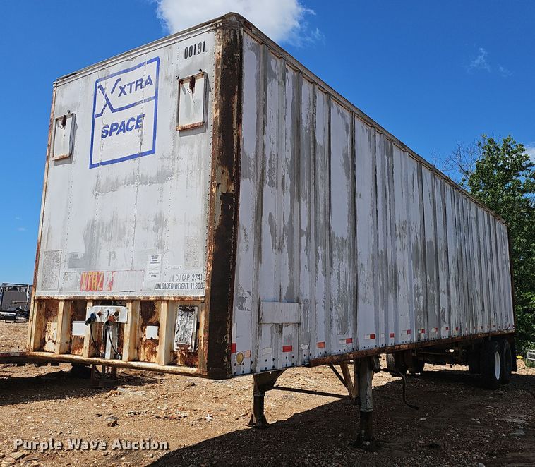image for item EJ5430 1974 Fruehauf dry van trailer