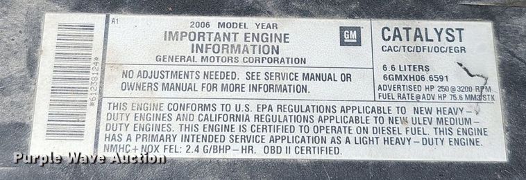 image for item EJ5472 2006 Chevrolet  Express 3500 box truck