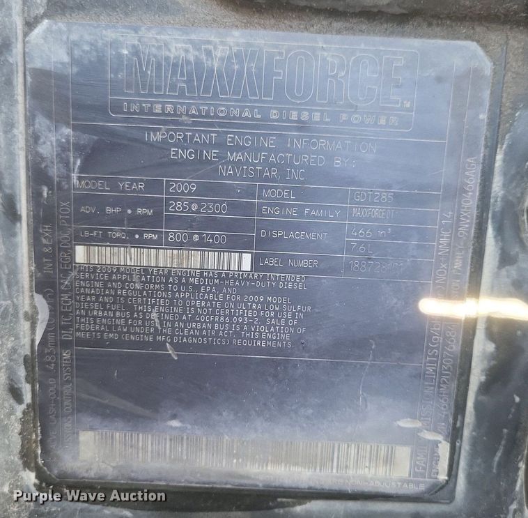 image for item EJ7952 2010 International  4400 truck cab and chassis