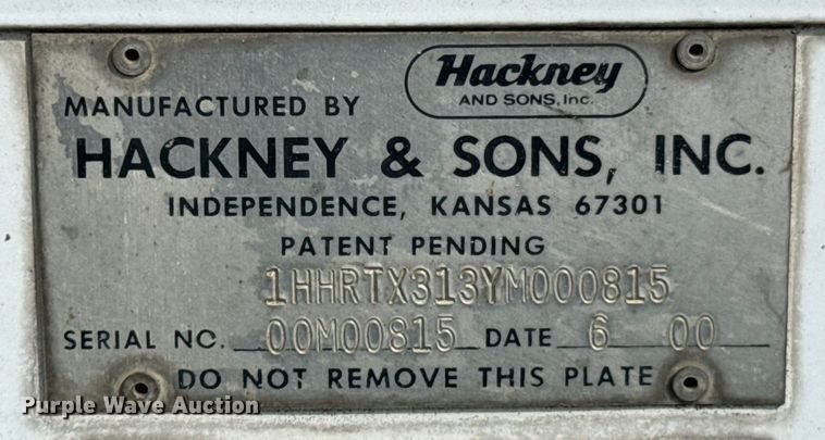 image for item ND9360 2000 Hackney & Sons delivery trailer