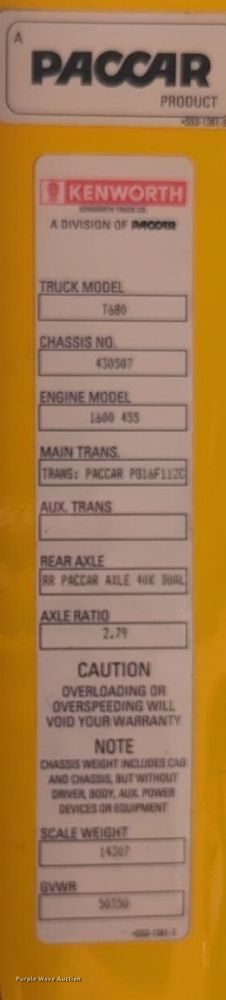 image for item NG9817 2020 Kenworth  T680 semi truck