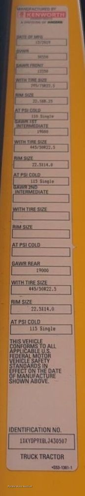 image for item NG9817 2020 Kenworth  T680 semi truck