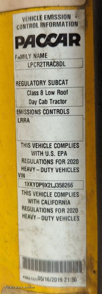 image for item NG9822 2020 Kenworth  T680 semi truck