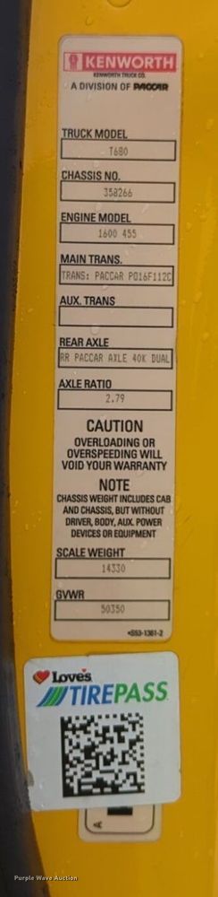 image for item NG9822 2020 Kenworth  T680 semi truck