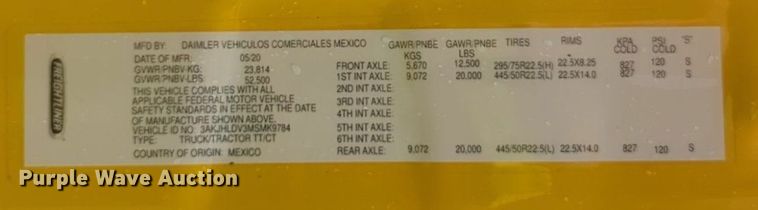 image for item NG9828 2021 Freightliner  Cascadia 126 semi truck