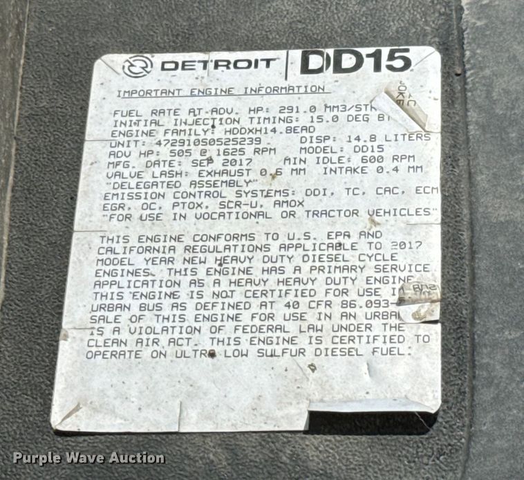 image for item NH9197 2018 Freightliner  Cascadia semi truck