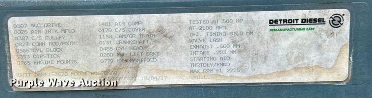 image for item NL9830 2014 Freightliner Coronado glider kit semi truck