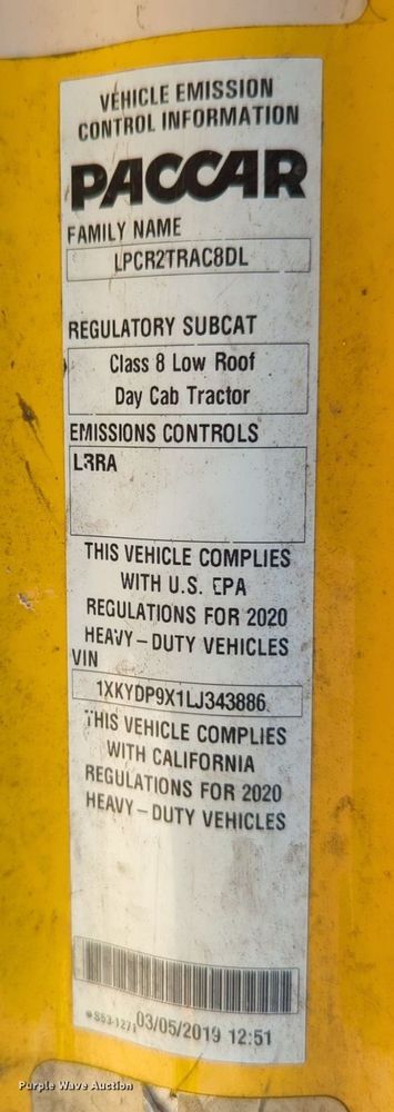 image for item NZ9274 2020 Kenworth T680 semi truck