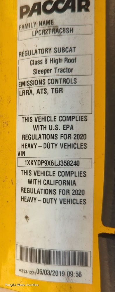 image for item NZ9286 2020 Kenworth T680 semi truck