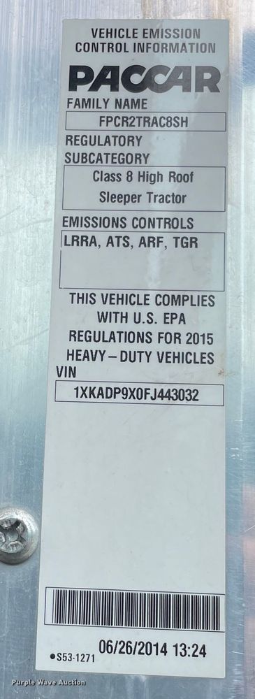 image for item OG9910 2015 Kenworth  T660 semi truck